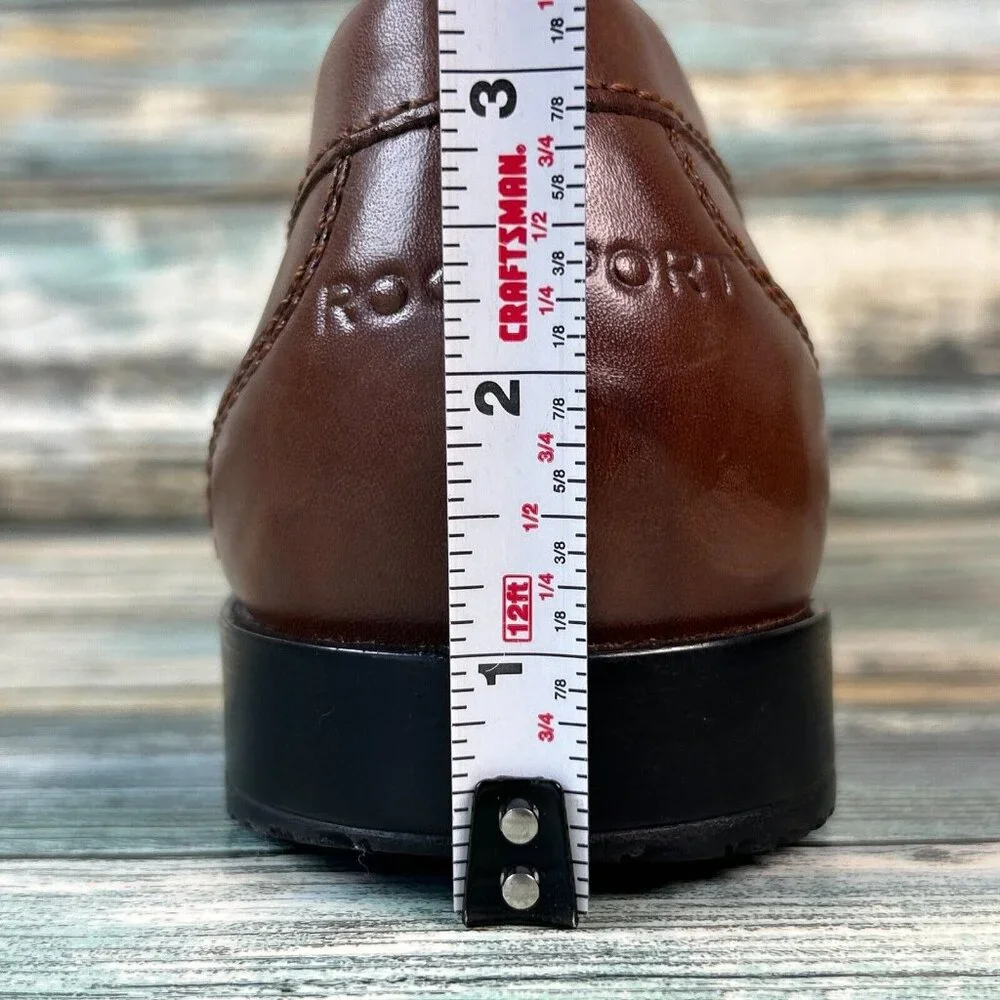ROCKPORT Penny Loafer Shoes Mens Size 8.5M Brown Leather Dress Comfort Work